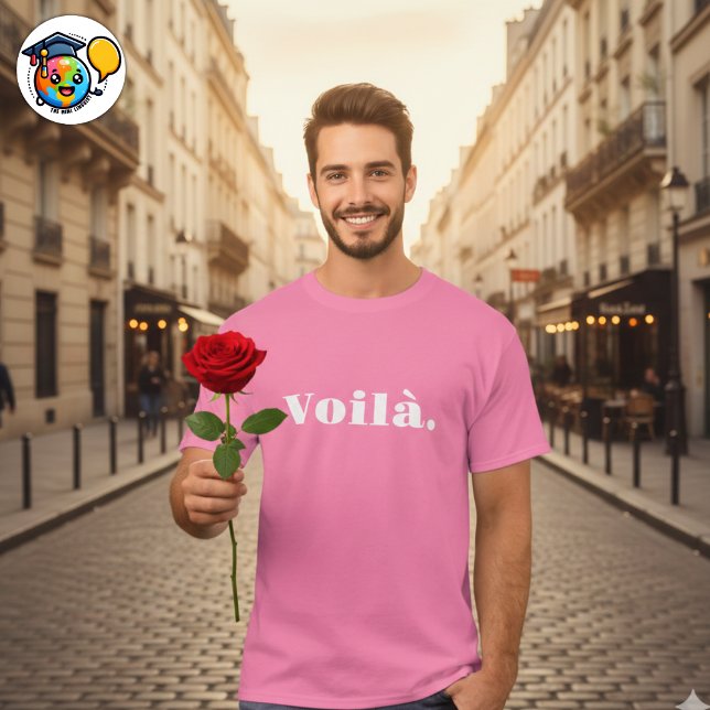 Voilà Shirt, französisches Spenden, Paris Word T-Shirt (Von Creator hochgeladen)