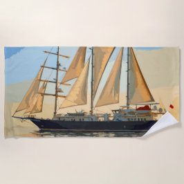 Voilier Strandtuch