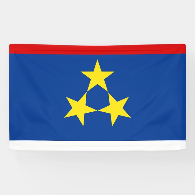 Vojvodina-Flagge Serbien-Ländersymbol Banner (Horizontal)