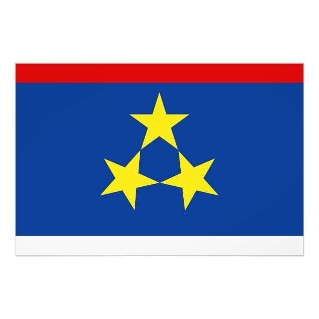 Vojvodina-Flagge Serbien-Ländersymbol Fotodruck (Vorne)