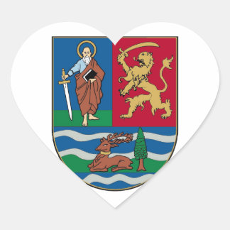 Vojvodina grb, Wappen Herz-Aufkleber