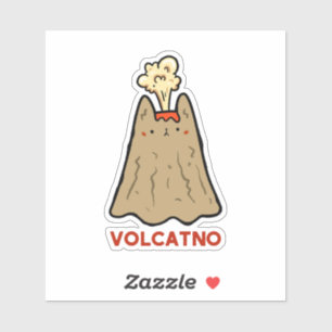 Vol-Cat-no Niedlich Cat Pun Vinyl Sticker