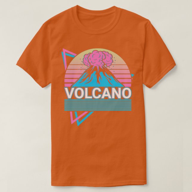 Volcangeologie Magma Lava Retro Geschenk T-Shirt (Design vorne)
