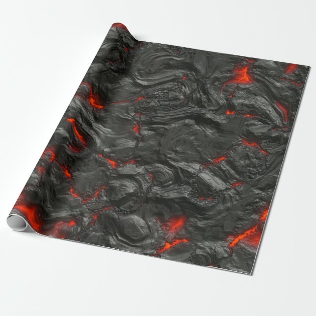 Volcanic hot lava burn boil geschenkpapier (Ungerollt)