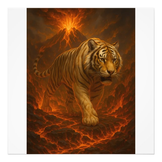 Volcanic White Tiger Premium Wall Art – Fine Art C Fotodruck (Vorne)