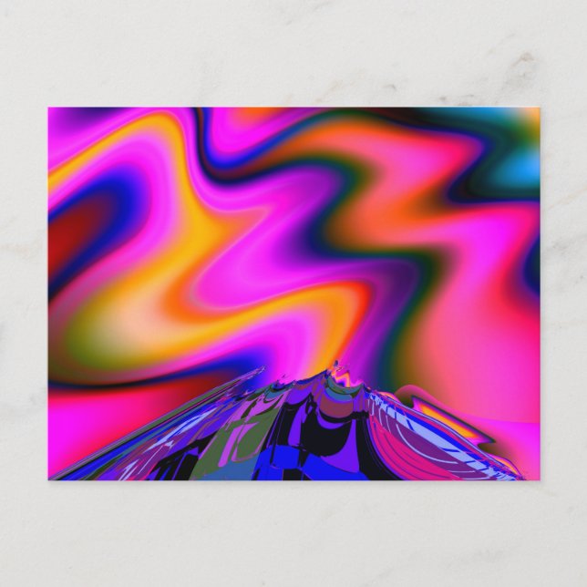 Volcano 2 Fraktal Kunst, Kultur Postkarte (Vorderseite)