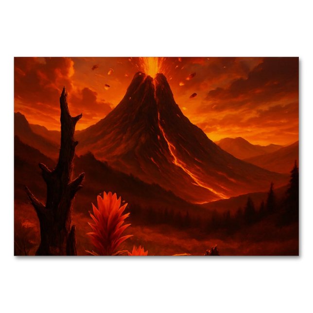 Volcano Fury - Kühne Natur Kunst Tischnummer (Vorderseite)