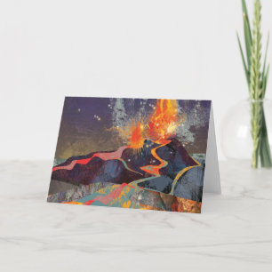 Volcano Grußkarte Karte