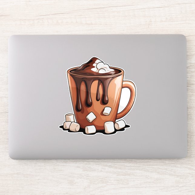 Volcano Hot Chocolate Dream Mug Aufkleber (Computer)