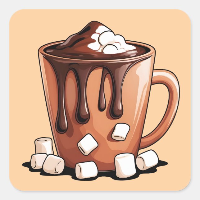 Volcano Hot Chocolate Dream Mug Aufkleber (Vorderseite)