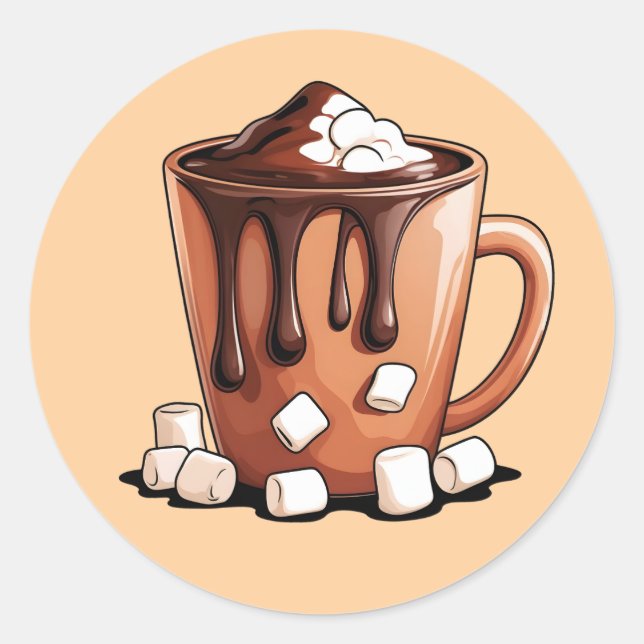 Volcano Hot Chocolate Dream Mug Aufkleber (Vorderseite)