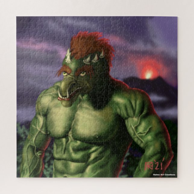 Volcantroll Urlaub Große Fantasie Jigsaw Puzzle (Vertikal)
