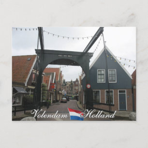 Volendam Drawbridge Holland Postcard Postkarte