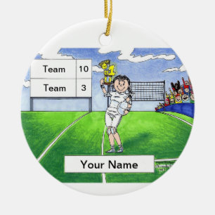 Voleyball-Spieler - Frauen Keramik Ornament