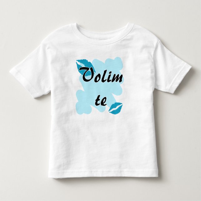Volim te - Kroate - i-Liebe Sie Kleinkind T-shirt (Vorderseite)