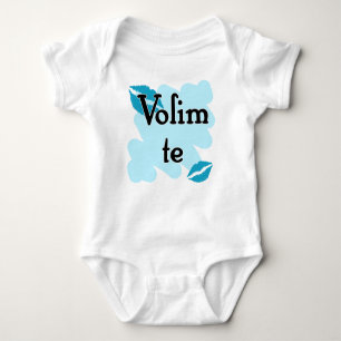 Volim te - Serbian - i-Liebe Sie Baby Strampler