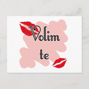 Volim te - Serbisch - I Liebe Sie Postkarte