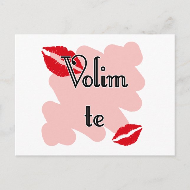 Volim te - Serbisch - I Liebe Sie Postkarte (Vorderseite)