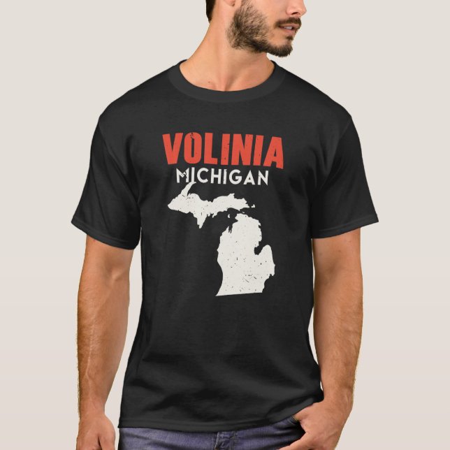Volinia Michigan USA Staat America Travel Michigan T-Shirt (Vorderseite)