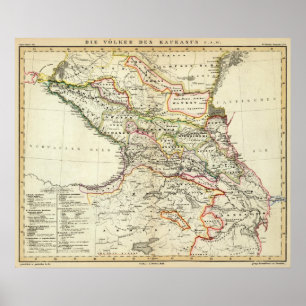 Völker des Kaukasus Poster