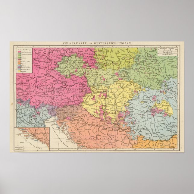 Volkerkar te / Oesterreich, Österreich Ungarn Poster (Vorne)