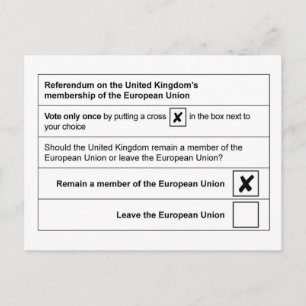 Volksabstimmung bleibt in der EU Postkarte
