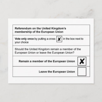 Volksabstimmung bleibt in der EU Postkarte