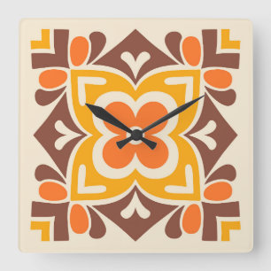 Volksblüte Quadratische Wanduhr
