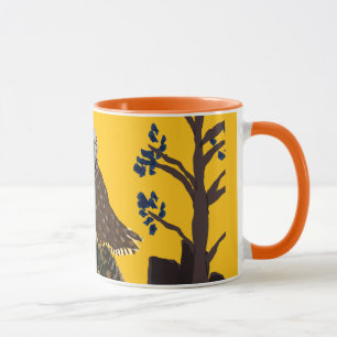 Volkseule auf Baumstumpf Tasse