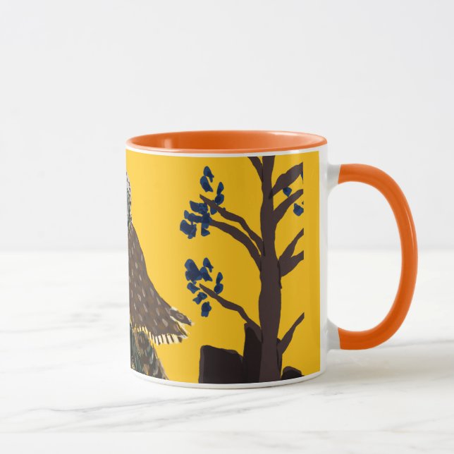 Volkseule auf Baumstumpf Tasse (Rechts)