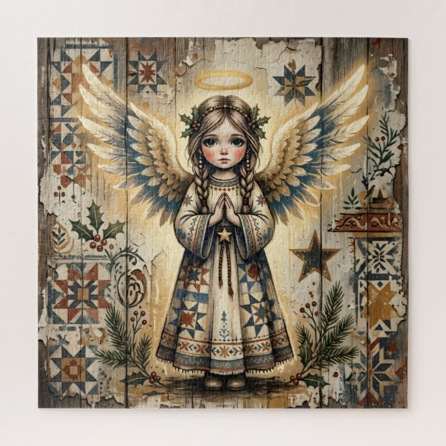 Volksfest Engel Weihnachten Puzzle (Vertikal)