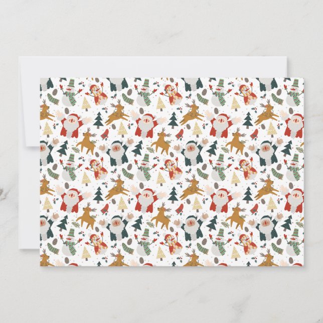 Volksfest Weihnachtsmann Feiertagskarte (Vorderseite)