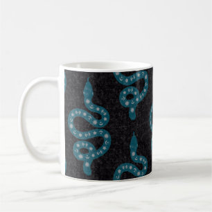 Volksgut texturierte grungige Hexenschlange blau g Kaffeetasse