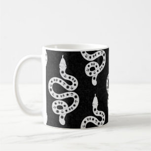 Volksgut texturierte grungige Hexenschlange weiß s Kaffeetasse