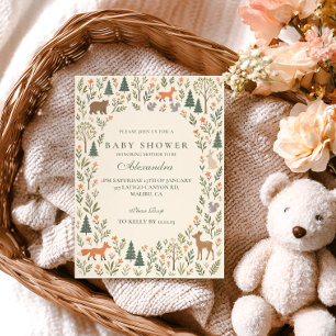 Volksgut Wald Baby Shower Einladung