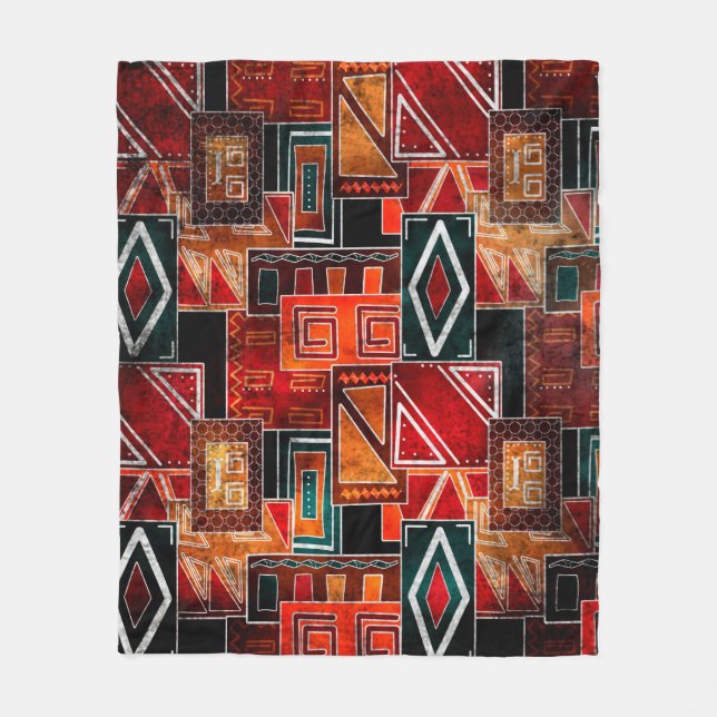 Volkskornamentaler Hintergrund Fleecedecke (Vorderseite)