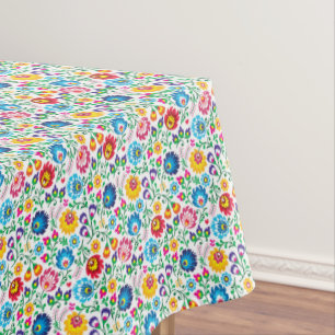 Volkskunst-Blumen-Muster 2 Tischdecke
