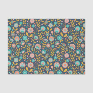 Volkskunst-Blumen-Muster Seidenpapier