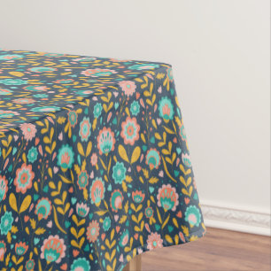 Volkskunst-Blumen-Muster Tischdecke