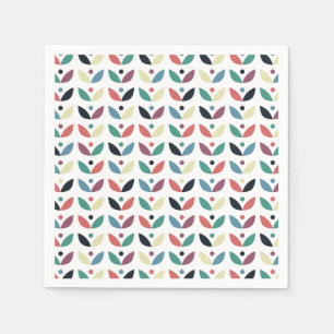 Volkskunst-geometrisches mit Blumenmuster Serviette