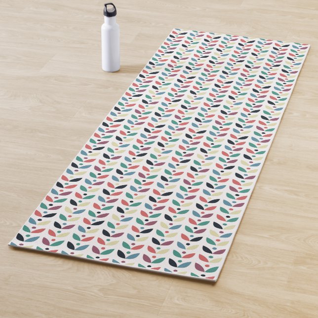 Volkskunst-geometrisches mit Blumenmuster Yogamatte (Beispiel)