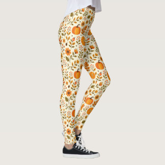 Volkskunst Herbstblumen Leggings