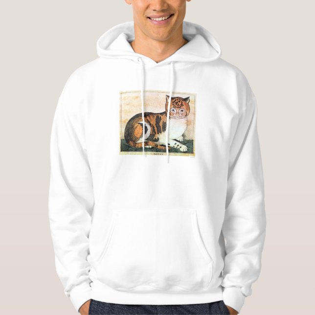 Volkskunst: Katze Hoodie (Vorderseite)