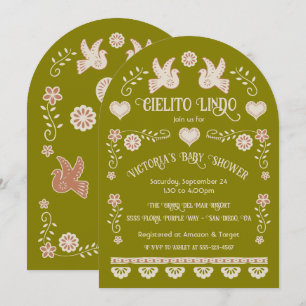 Volkskunst Mexican Cielito Lindo Baby Shower Arch Einladung