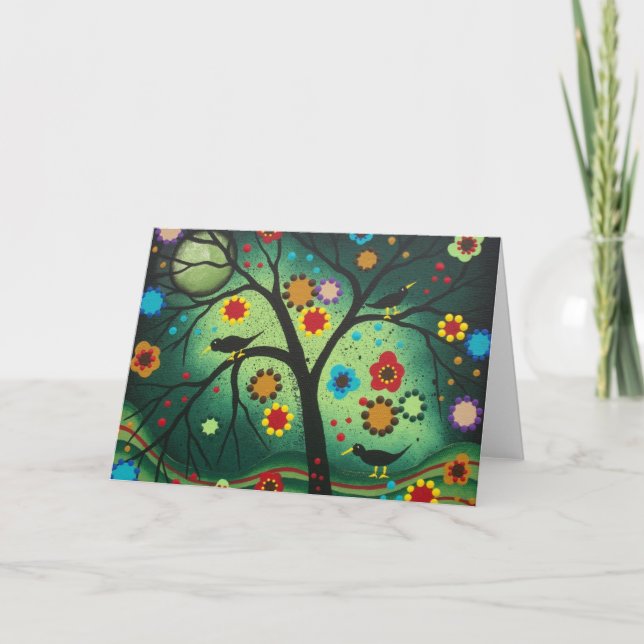 VOLKSKUNST nie allein DURCH Grußkarte LORIS Karte (Vorderseite)