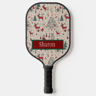 Volkskunst Primitive Christmas Pickleball-Schläger Pickleball Schläger