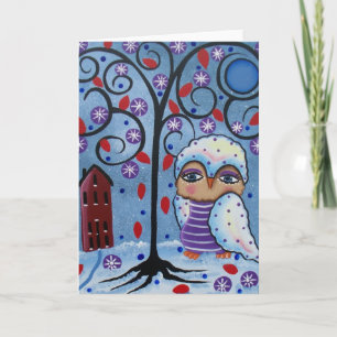 VOLKSKUNST Schnee-Flocke DURCH Grußkarte LORIS Feiertagskarte