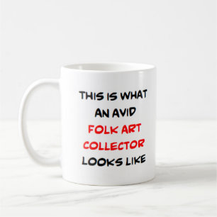 Volkskunstsammler, begeistert kaffeetasse