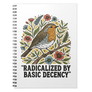 Volkslied-Vogel-Illustration für soziale Gerechtig Notizblock