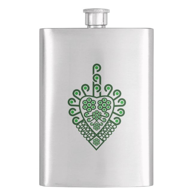 Volksmuster der polnischen Bergbewohner - Parzenic Flachmann (Vorderseite)